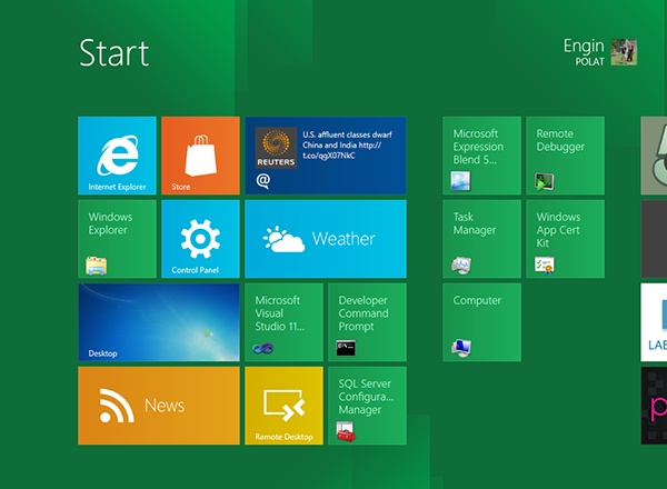 Windows 8 Start Screen