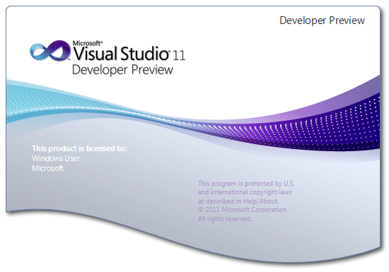 Visual Studio 2011 - Açılış Ekranı