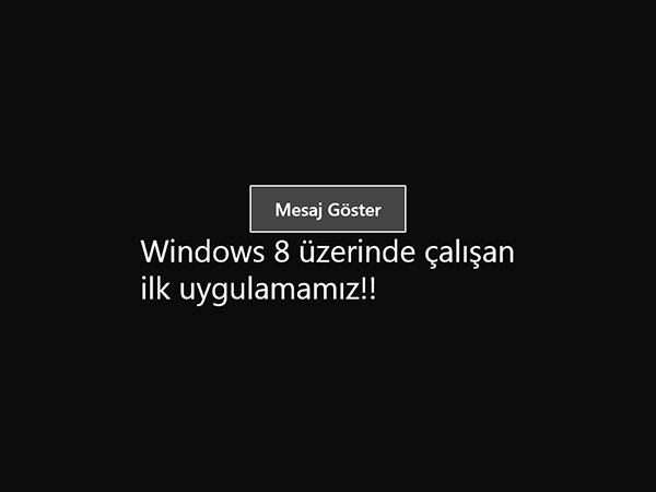Windows 8 Programlama Metro Style