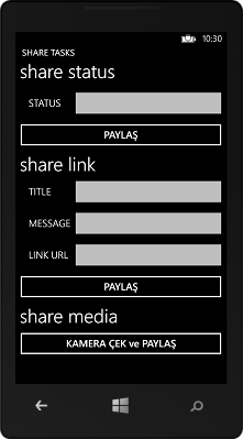 Share Tasks Windows Phone 8 Application