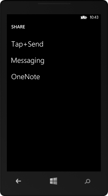 Share Tasks Windows Phone 8 Application